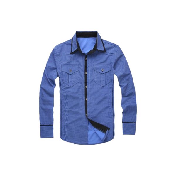 Blue Mens Casual Shirts - Polestar Garments