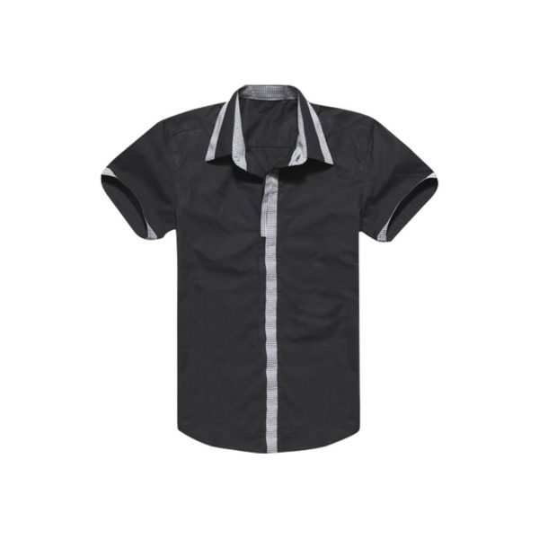 Mens Black Half Hand Casual Shirts - Polestar Garments