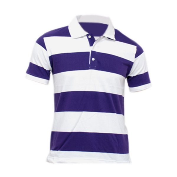 Mens Violet and White T-shirts - Polestar Garments