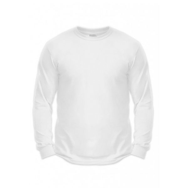 White Mens Long Sleeve T-Shirts - Polestar Garments