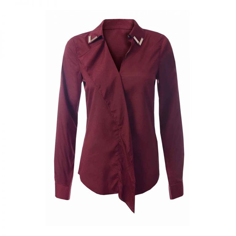 Maroon Womens Shirts PoleStar Garments