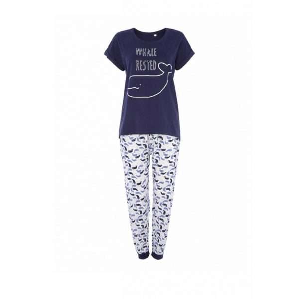 White and Blue Womens Pyjama - Polestar Garments