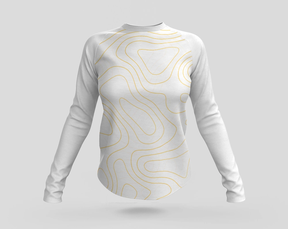 Women's Full Sleeve roundneck T shirt custom bulk production in tirupur
