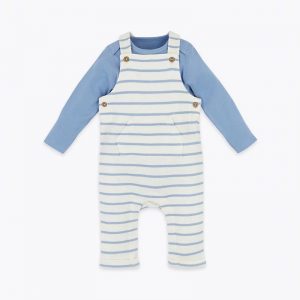 Pretty-Comfortable-2-Piece-Cotton-Striped-Dungarees-Baby-Clothes - Polestar Garments