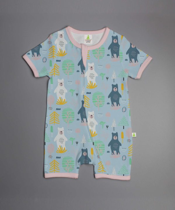 Arctic Bear shorts leeve zipsuit-imababywear