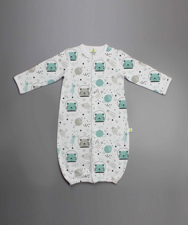 Astronaut Cat Convertible Sleepsuit-imababywear