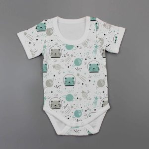 Astronaut Cat Half Sleeve Bodysuit-imababywear