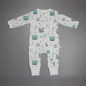 Astronaut Cat Long Sleeve Zipsuit-imababywear