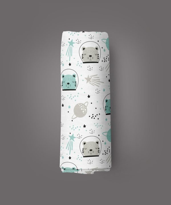 Astronaut Cat Muslin Wrap-imababywear