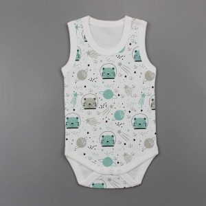 Astronaut Cat Sleeveless Bodysuit-imababywear