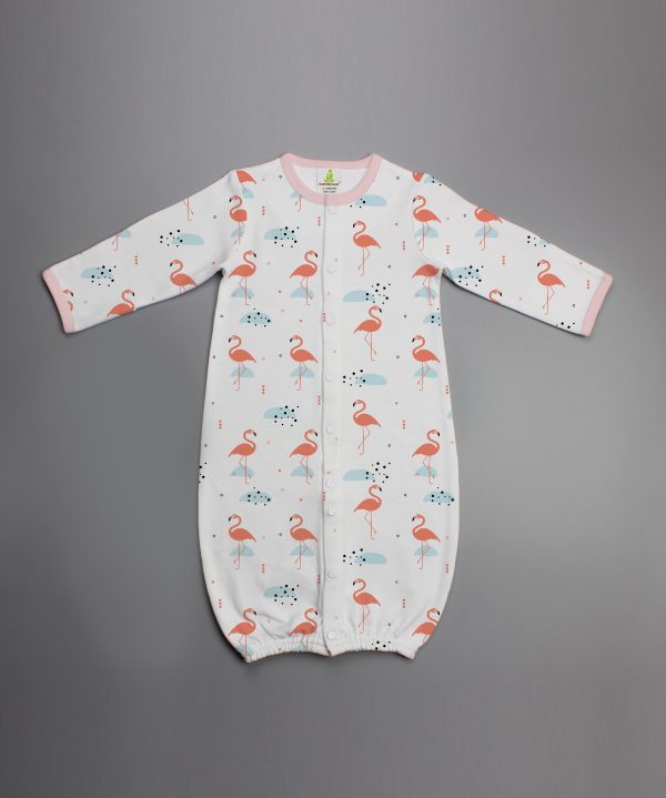 Caribbean Flamingo Convertible Sleepsuit-imababywear