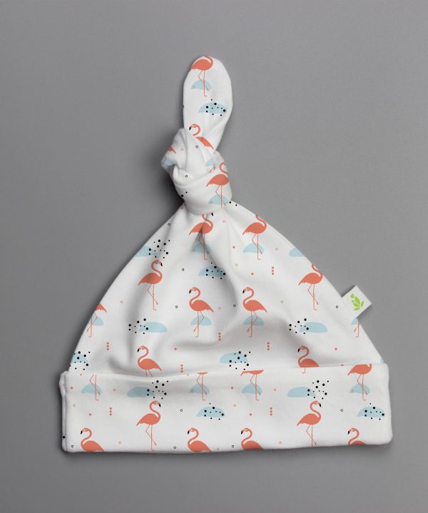 Caribbean Flamingo knotted beanie-imababywear