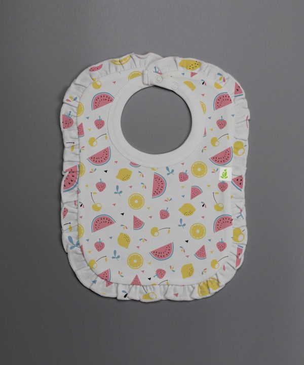 Citrus Melon Frill Bib - imababywear