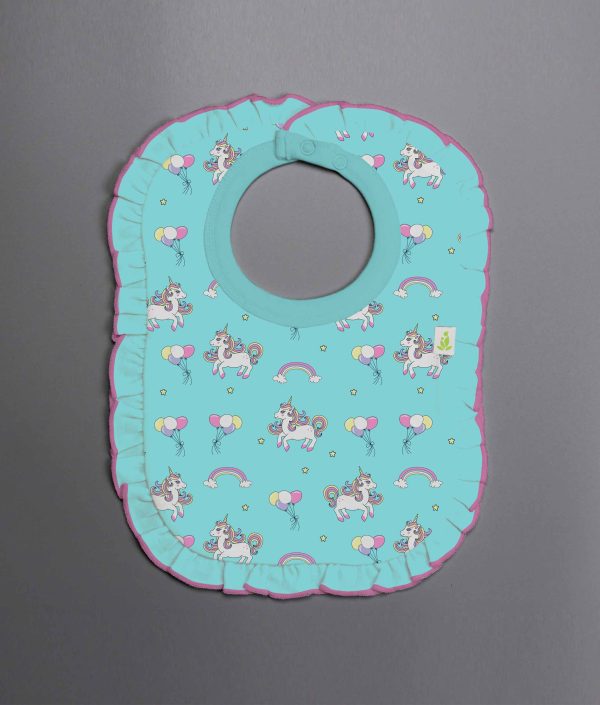 Unicorn Fantasy Frill Bib-imababywear