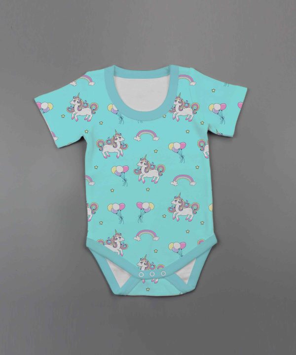 Unicorn Fantasy Half Sleeve Bodysuit-imababywear