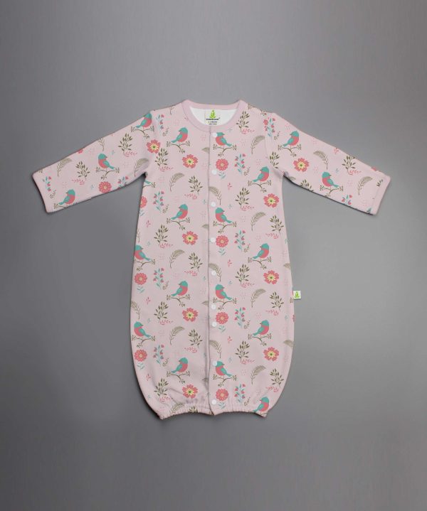Floral Garden Long Sleeve Zipsuit With Feet - imababywear