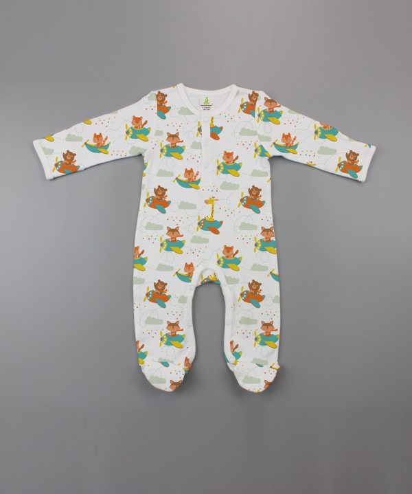 Flying squad Button Growsuit-imababywear