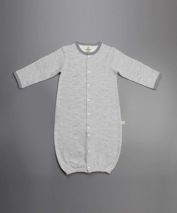 Granite Stripes Convertible Sleepsuit - imababywear