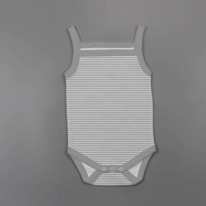 Grey Stripes Strapy Bodysuit-imababywear