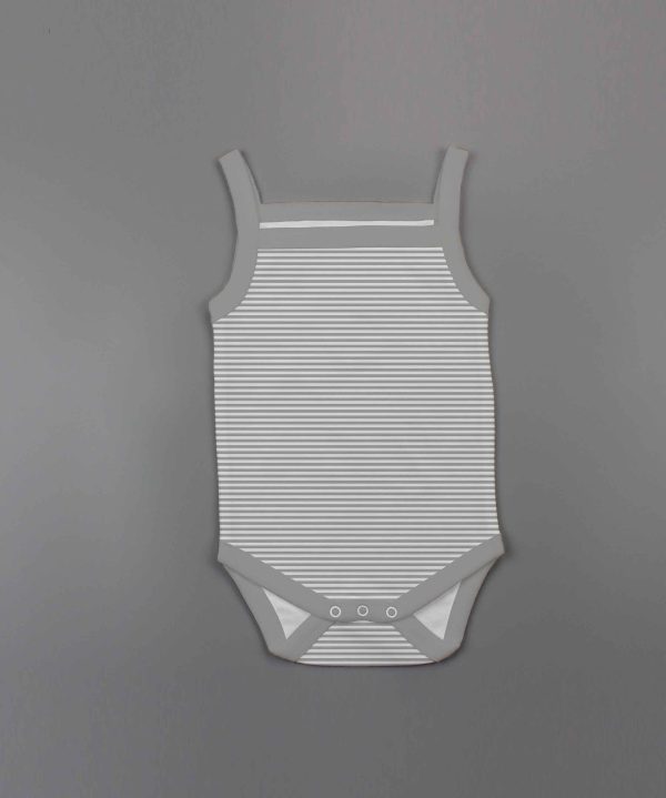 Grey Stripes Strapy Bodysuit-imababywear