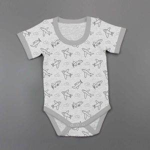 Happy Flight Half Sleeve Bodysuit-imababywear