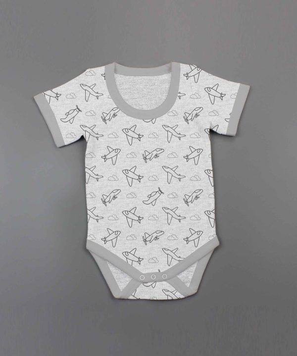 Happy Flight Half Sleeve Bodysuit-imababywear