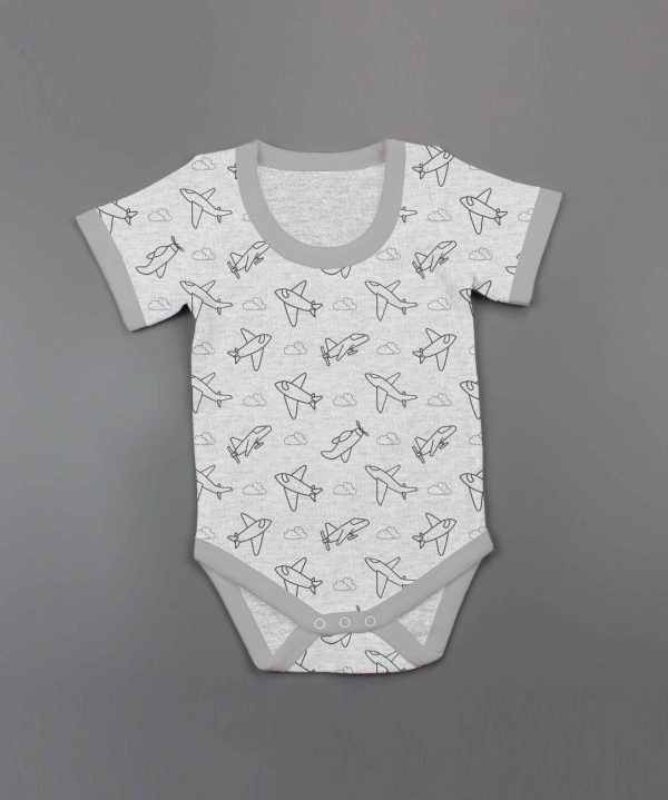 Happy Flight Half Sleeve Bodysuit-imababywear