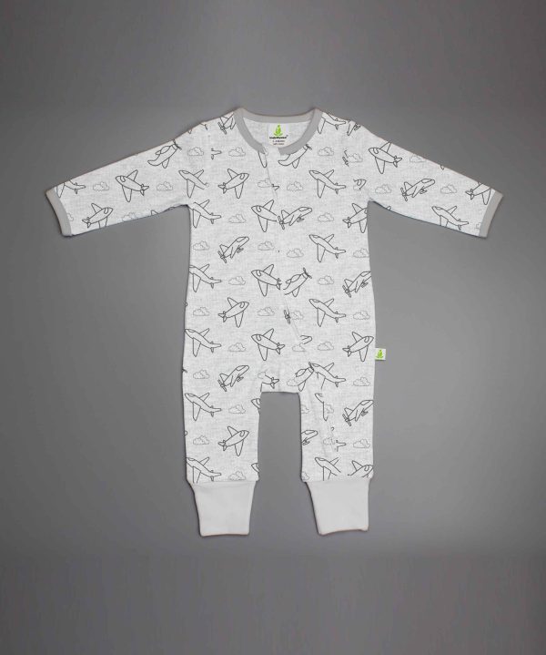 Happy Flight Long Sleeve Zipsuit -imababywear