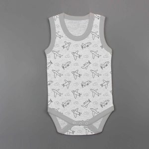 Happy Flight Sleeveless Bodysuit-imababywear