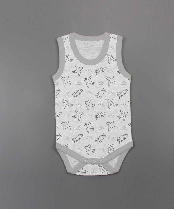 Happy Flight Sleeveless Bodysuit-imababywear