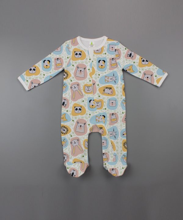Jungle book Long Sleeve Zipsuit with Feet-imababywear