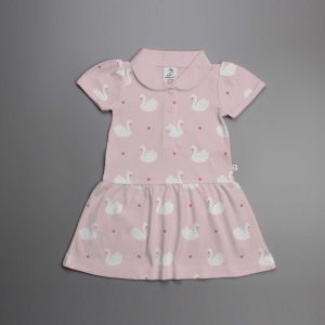 Geese Love Knitted Peterpan Dress-imababywear