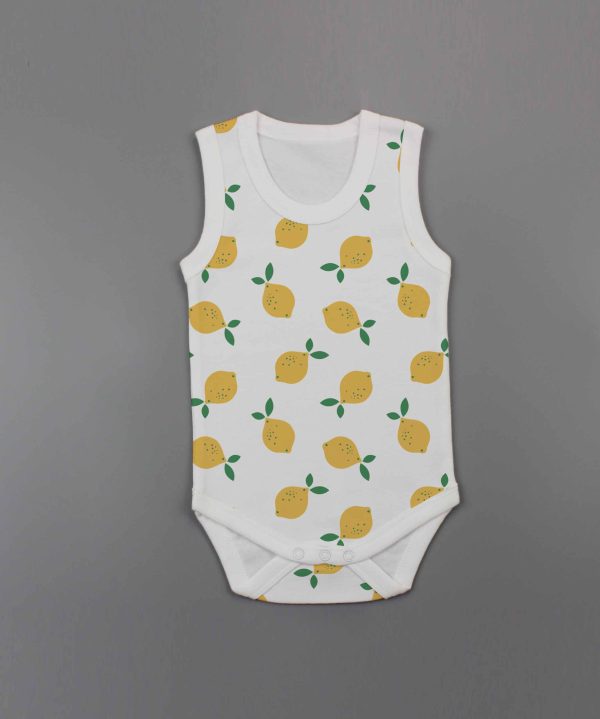 Little Lemons Sleeveless Bodysuit-imababywear