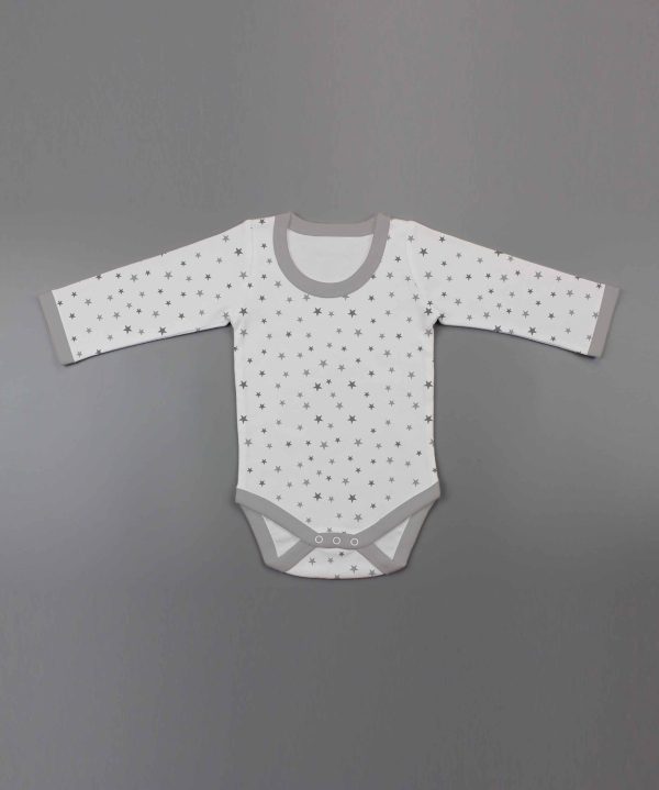 Little Stars Full Sleeve Bodysuit-imababywear