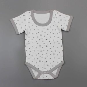 Little Stars Half Sleeve Bodysuit-imababywear