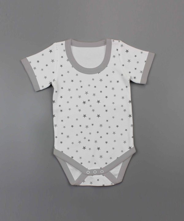 Little Stars Half Sleeve Bodysuit-imababywear