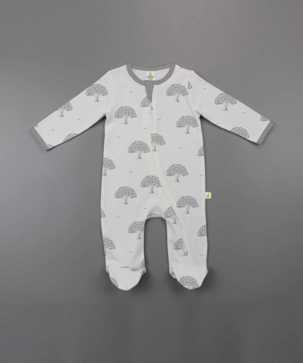 Magic Tree Long Sleeve Zipsuit with Feet-imababywear