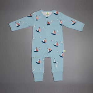 Nautical Long Sleeve Zipsuit - imababywear