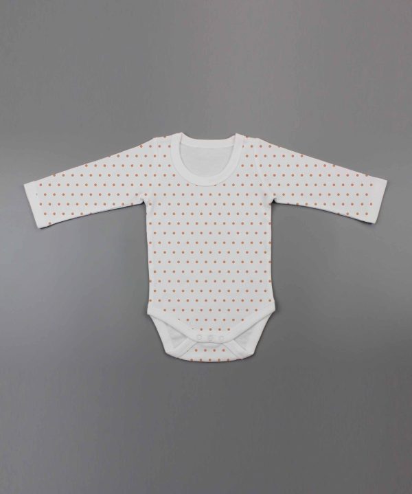 Polka Dots Full Sleeve Bodysuit-imababywear