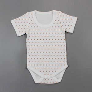 Polka Dots Half Sleeve Bodysuit-imababywear