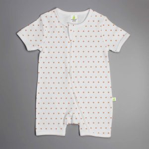 Polka Dots Shortsleeve Zipsuit-imababywear