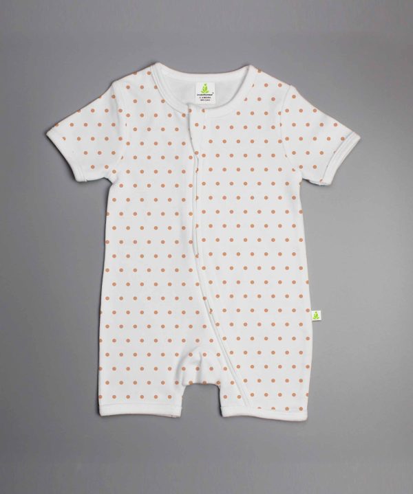 Polka Dots Shortsleeve Zipsuit-imababywear