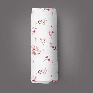 Red Bloom Muslin Wrap-imababywear