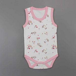 Red Bloom Sleeveless Bodysuit-imababywear