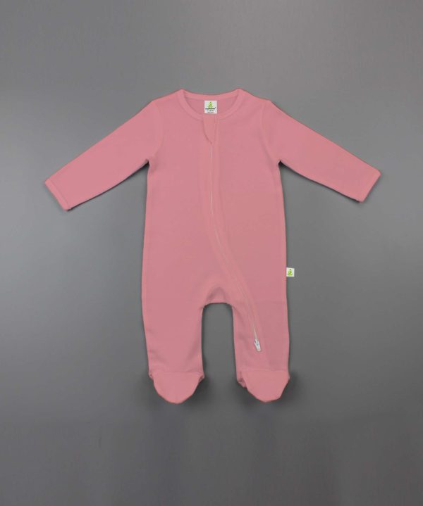 Rosetta Long Sleeve Zipsuit With Feet - imababywear