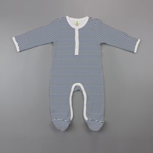 Sapphire Stripes Button Growsuit-imababywear