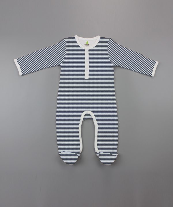 Sapphire Stripes Button Growsuit-imababywear