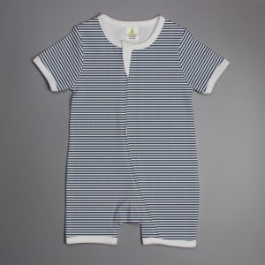 Sapphire Stripes short sleeve zipsuit-imababywear