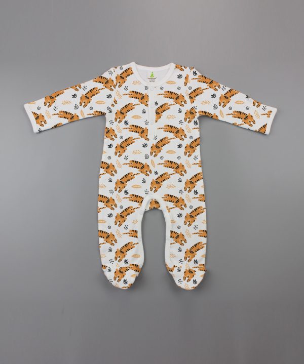 Tiger cubs Button Growsuit-imababywear