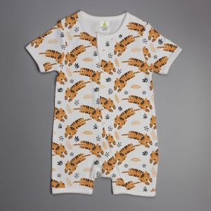 Tiger cubs short sleeve zipsuit-imababywear